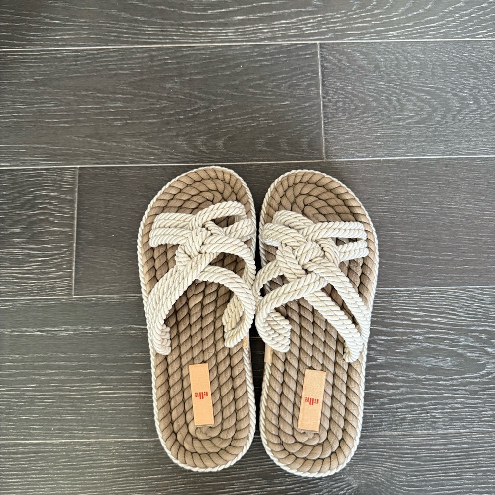 Stylish Beige Rope Sandals